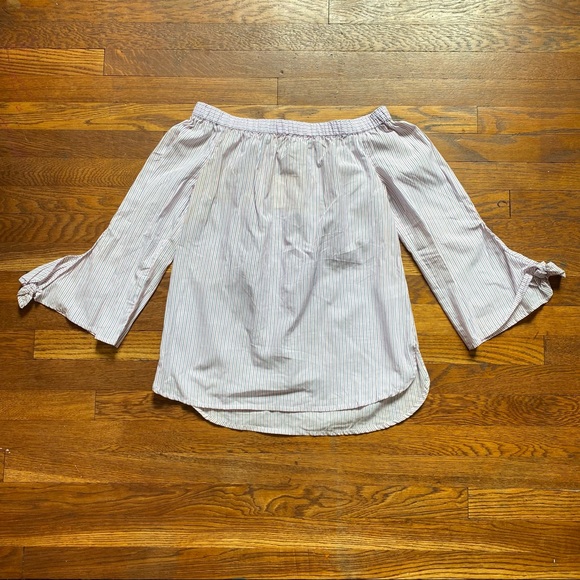 Beach Lunch Lounge Paige striped off shoulder top size Small - Picture 1 of 9